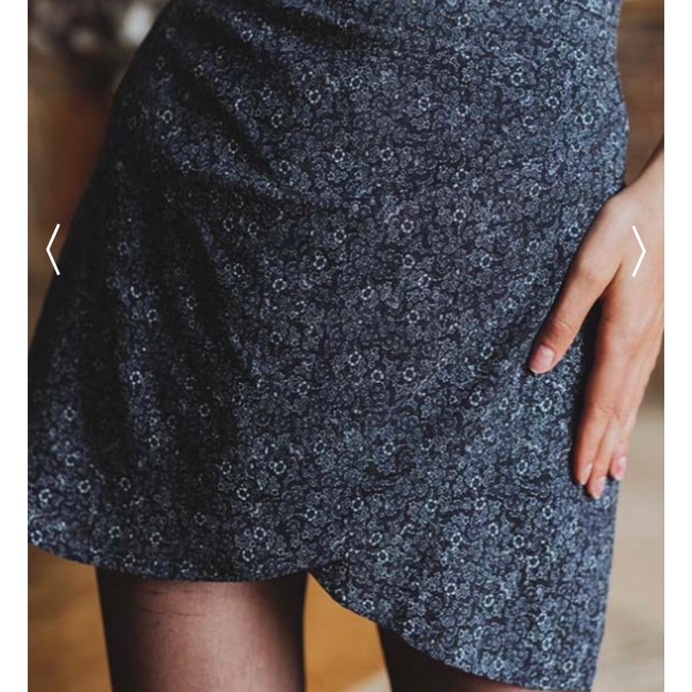 Floral Wrap skirt Saaj made in France